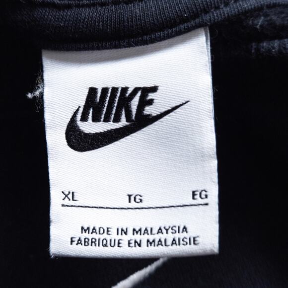 Nike Cropped Oversized Sweatshirt Black Size XL Sporty Minimal - Picture 6 of 7